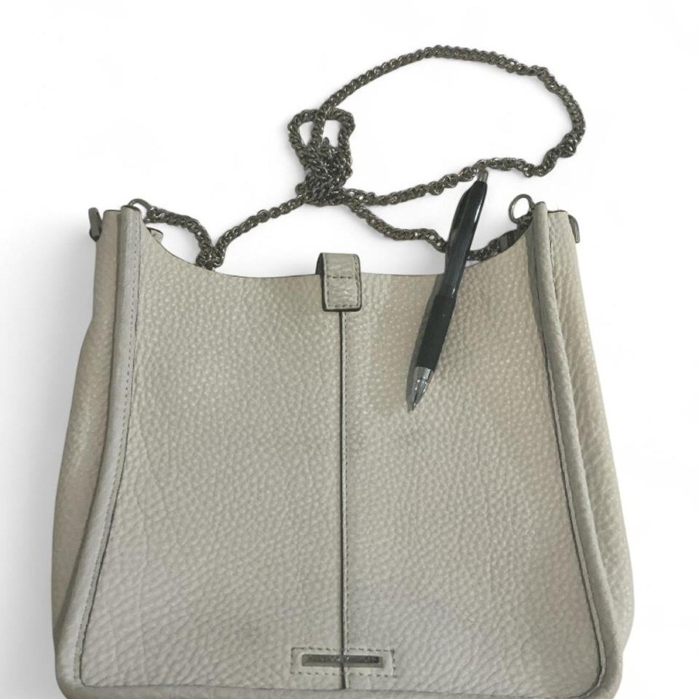 Rebecca Minkoff Crossbody Bag Womens Small White‎ Braided Leather Chain - Picture 6 of 8